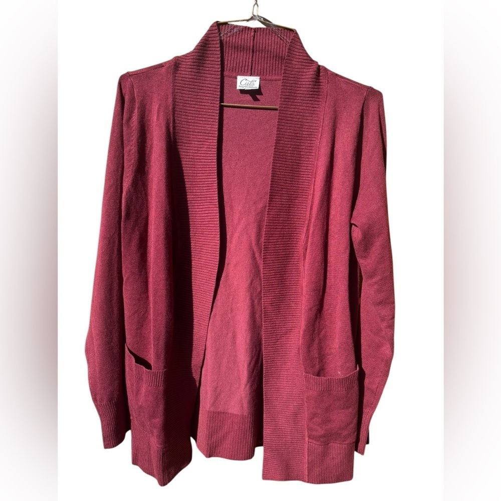 Cielo Women's Cardigan Sweater - Rich Burgundy